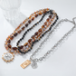 💎 -50% ! ✨ Collier de Perles Multicouche Rétro – Alliage + Résine – Design Superposé & Fermoir Réglable pour Look Sophistiqué au Quotidien 🎀