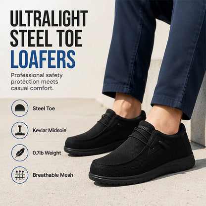 👟 -50% ! 🛡️ Chaussures de Sécurité Légères à Enfiler – Embout Acier ASTM F2413 – 0,7 kg Seulement pour Hommes et Femmes au Travail 🏭