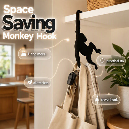 🐒 Achetez 2, obtenez 1 gratuit ! 🍌 Crochet Banane en Forme de Singe – Design Ludique & Gain de Place – 33 g – Idéal pour Suspendre Fruits, Sacs et Accessoires de Cuisine ✨