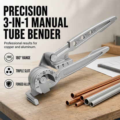 🔧 -50% ! ⏰ Cintreuse de Tube Manuelle 3-en-1 – Alliage d’Aluminium – 255 mm – Cintrage 0-180° pour Tubes 6/8/10 mm – CVC et Plomberie 🛠️