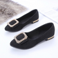 🥿 -50% ! ✨ Chaussures Plates à Bout Pointu pour Femmes – Similicuir & Caoutchouc – Boucle Métallique Décorative – Élégantes et Polyvalentes pour Quotidien et Bureau 👠