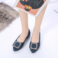 🥿 -50% ! ✨ Chaussures Plates à Bout Pointu pour Femmes – Similicuir & Caoutchouc – Boucle Métallique Décorative – Élégantes et Polyvalentes pour Quotidien et Bureau 👠