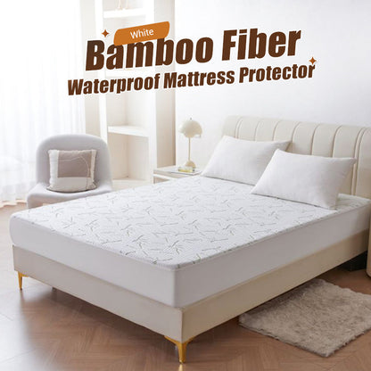 🛏️ -50% ! 🌿 Protège-Matelas Imperméable en Fibre de Bambou – TPU Anti-Acariens & Respirant – Drap-Housse 360° pour Nuits Sereines 💤