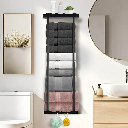 🛁 50% DE RÉDUCTION ! Porte-Serviettes Rétractable pour Salle de Bain – 38-75 cm Réglable, Acier au Carbone, Sans Perçage