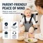 🔥 -50% ! 👶 Harnais de Sécurité Portable pour Bébé – Tissu Oxford – 5 Points – Ajustable 60–65 cm – Fixation Rapide pour Chaise Haute – Gris/Jaune – Idéal Voyages et Restaurants 🍼