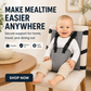 🔥 -50% ! 👶 Harnais de Sécurité Portable pour Bébé – Tissu Oxford – 5 Points – Ajustable 60–65 cm – Fixation Rapide pour Chaise Haute – Gris/Jaune – Idéal Voyages et Restaurants 🍼