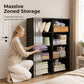🏠 PROMO FLASH : 50% DE RÉDUCTION ! 🧥 Armoire Anti-Poussière Multi-Niveaux Gain de Place – Tubes Acier Haute Résistance & Rideau Haute Densité – Organisation par Zones – Idéale Chambres, Studios & Appartements 📦