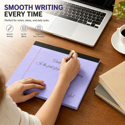 📝 -50% ! ✏️ Bloc-Notes Ligné Minimaliste – Papier 80g Premium – Reliure Supérieure – 3 Formats & 6 Couleurs Pastel pour Notes et Planning 📓