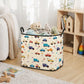 🔥 -50% ! 🎉 Grand Support de Rangement Pliable en Toile – Motif Cartoon – Couvercle Zip & Poignées Renforcées – 3 Tailles pour Placard et Chambre d’Enfant 🧸