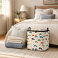 🔥 -50% ! 🎉 Grand Support de Rangement Pliable en Toile – Motif Cartoon – Couvercle Zip & Poignées Renforcées – 3 Tailles pour Placard et Chambre d’Enfant 🧸