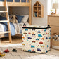 🔥 -50% ! 🎉 Grand Support de Rangement Pliable en Toile – Motif Cartoon – Couvercle Zip & Poignées Renforcées – 3 Tailles pour Placard et Chambre d’Enfant 🧸