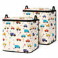 🔥 -50% ! 🎉 Grand Support de Rangement Pliable en Toile – Motif Cartoon – Couvercle Zip & Poignées Renforcées – 3 Tailles pour Placard et Chambre d’Enfant 🧸