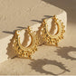 💫 -50% ! ✨ Boucles d’Oreilles Créoles Bohèmes Vintage – Acier Inoxydable – 2,5 cm – 8,6 g – Design Perlé pour Quotidien et Fêtes 🎀