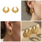 💫 -50% ! ✨ Boucles d’Oreilles Créoles Bohèmes Vintage – Acier Inoxydable – 2,5 cm – 8,6 g – Design Perlé pour Quotidien et Fêtes 🎀