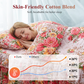 🌸 -50% ! 🛏️ Cache-Sommier 3 Pièces à Fleurs et Volants – Mélange Coton Haute Densité – 5 Tailles – Jupe de Lit + 2 Taies d’Oreiller pour Chambre 🌷