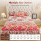 🌸 -50% ! 🛏️ Cache-Sommier 3 Pièces à Fleurs et Volants – Mélange Coton Haute Densité – 5 Tailles – Jupe de Lit + 2 Taies d’Oreiller pour Chambre 🌷