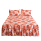 🌸 -50% ! 🛏️ Cache-Sommier 3 Pièces à Fleurs et Volants – Mélange Coton Haute Densité – 5 Tailles – Jupe de Lit + 2 Taies d’Oreiller pour Chambre 🌷