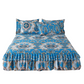 🛏️ PROMO FLASH : 50% DE RÉDUCTION ! Cache-Sommier 3 Pièces à Fleurs et Volants – Coton Haute Densité, Teinture Réactive & 5 Tailles Disponibles for une Chambre Romantique et Élégante 🌷✨