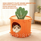 🥕 -50% ! 🐱 Nichouette Confortable pour Chat en Forme de Carotte – Feutre Premium – 40×40×30/40 cm – Repos, Griffage & Cachette 3-en-1 🧶