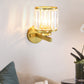 ✨ -50% ! 💎 Applique Murale Cristal Ambiance – Diamètre 14 cm – Doré/Noir – Lumière LED 3 Couleurs ou Sans Source – Pour Chevet et Couloir 🛏️