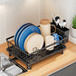 🍽️ -50% ! 🚰 Égouttoir à Vaisselle avec Bec Verseur Pivotant 360° – Fer Renforcé – 50 kg – 38×28×18 cm – Noir/Blanc/Gris/Rose 🧺