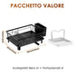 🍽️ -50% ! 🚰 Égouttoir à Vaisselle avec Bec Verseur Pivotant 360° – Fer Renforcé – 50 kg – 38×28×18 cm – Noir/Blanc/Gris/Rose 🧺