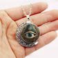 👁️ -50% ! ✨ Collier Pendentif Œil Omniscient Vintage – Alliage de Zinc – Or/Argenté – Design Mystérieux Rétro pour Quotidien et Soirées 🖤