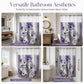 🚿 -50% ! 🌸 Rideau de Douche Double Couche à Œillets Imprimé Élégant – Polyester – 183×190,5 cm – Motif Floral Anti-Éclaboussures pour Salle de Bain 🛁