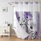 🚿 -50% ! 🌸 Rideau de Douche Double Couche à Œillets Imprimé Élégant – Polyester – 183×190,5 cm – Motif Floral Anti-Éclaboussures pour Salle de Bain 🛁