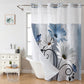 🚿 -50% ! 🌸 Rideau de Douche Double Couche à Œillets Imprimé Élégant – Polyester – 183×190,5 cm – Motif Floral Anti-Éclaboussures pour Salle de Bain 🛁