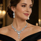 💎 -50% ! ✨ Parure Collier et Boucles d’Oreilles Strass Scintillants – Alliage + Cristal – Pendentif Goutte d’Eau – 7 Coloris – Pour Mariages et Soirées 👗