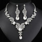 💎 -50% ! ✨ Parure Collier et Boucles d’Oreilles Strass Scintillants – Alliage + Cristal – Pendentif Goutte d’Eau – 7 Coloris – Pour Mariages et Soirées 👗