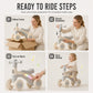 😊 -50% ! 🚲 Draisienne pour Bébés et Tout-Petits – PP – 50×23×39 cm – 4 Roues Stabilisatrices – LED & Musique – Vert/Marron/Gris/Rose – 14–54 Mois 🎵