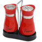 📢 -50% ! 🐧 Set Salière et Poivrière Design Pingouin – Inox 304 + Verre – 15,5×16 cm – 8 Coloris – Couvercle Doseur de Précision – Caddy Inclus 🧂