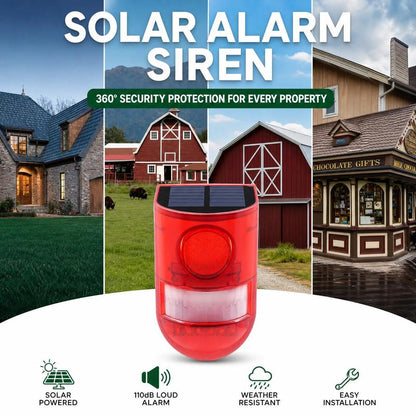 🛡️ -50% ! ☀️ Répulsif Solaire Ultrasonique pour Animaux – ABS – Capteur PIR 110° – Détection 8 m – Sirène 110 dB – IP65 – Rouge/Jaune – Protection Jardin 🐗