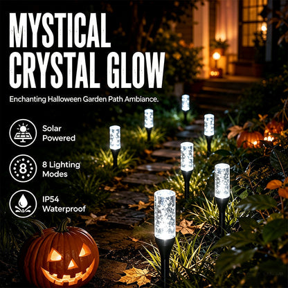☀️ -50% ! ⏰ Lampe Solaire à Piquet pour Allée – Cristal Bulle – IP54 – 10/20/30/40 LED – Lumière Chaude/Blanche/Multicolore – Capteur Crépuscule-Aube 🌿