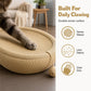 🐱 -50% ! 🛏️ Griffoir-Lit pour Chat en Sisal Résistant à l’Usure – 57×37×7 cm – Forme Ovale – Jouet Inclus – Jaune – Protège Vos Meubles 🐾