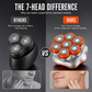 ⚡ -50% ! 🪒 Rasoir Électrique pour Tête Chauve Homme – 7 Têtes Flottantes – Inox – 8 W – Nettoyage Magnétique – Orange/Noir – Rasage de Précision 🧑‍🦲