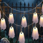 🎃 -50% ! 👻 Guirlande Lumineuse Fantômes Halloween – Polyester – 2,75 m – 10 Fantômes Lumineux – 8 Modes d’Éclairage – Télécommande – IP44 – Blanc Chaud 🕸️