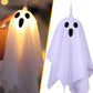 🎃 -50% ! 👻 Guirlande Lumineuse Fantômes Halloween – Polyester – 2,75 m – 10 Fantômes Lumineux – 8 Modes d’Éclairage – Télécommande – IP44 – Blanc Chaud 🕸️