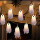 🎃 -50% ! 👻 Guirlande Lumineuse Fantômes Halloween – Polyester – 2,75 m – 10 Fantômes Lumineux – 8 Modes d’Éclairage – Télécommande – IP44 – Blanc Chaud 🕸️