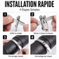 🔧 -50% ! 🛠️ Collier de Serrage en Acier Inoxydable 304 – Boucle à Verrouillage à Bascule – 10×300 mm / 10×500 mm – Pour Charges Industrielles Lourdes 🏗️