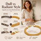 💎 -50% ! ✨ Bracelet Large en Maille Tressée – Plaqué Or 14 Carats – Alliage – Style Luxe – Cadeau Idéal pour Elle 🎁