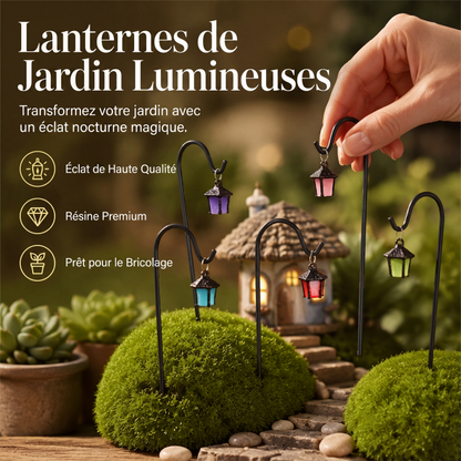 🌿 -50% ! 🏮 Piquet de Plante Lanterne Rétro Lumineuse – Résine – 3,8×11 cm – 7 Coloris – Lot de 5 ou 7 – Phosphorescent – Décoration Jardin DIY ✨