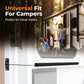 🚐 -50% ! 🦟 Ferme-Porte Moustiquaire pour Camping-Car – Alliage d’Aluminium – Tension Réglable – 43×2,3 cm – Noir – Fermeture Automatique Anti-Insectes 🏕️