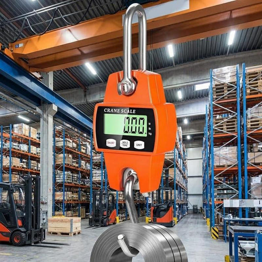 ⚖️ -50% ! 📏 Balance Suspendue Numérique 500 kg – Boîtier Haute Résistance – Crochets Acier – Écran LCD Rétroéclairé – Unités kg/lb/N – Orange/Bleu/Noir 🏗️