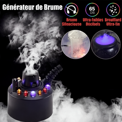 🎃 PROMO FLASH : 50% DE RÉDUCTION ! 👿 Générateur de Brume Ultrasonique – 24V – 12 LED & >250ml/H for Halloween & Décorations 🎆