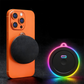 📢 -50% OFF !! ⏰ Mini Enceinte Bluetooth Magnétique – ABS – Ø60×37 mm – 87 g – 600 mAh – 15 m – Lumière RGB – Gris – Fixation Mains Libres 🎵