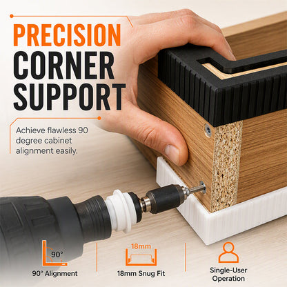 🛠️ PROMO FLASH : 50% DE RÉDUCTION ! 🔧 Gabarit d'Angle pour Menuiserie – Précision Supérieure pour Panneaux 18mm – Impression 3D Industrielle – Installation à une Main 🪵