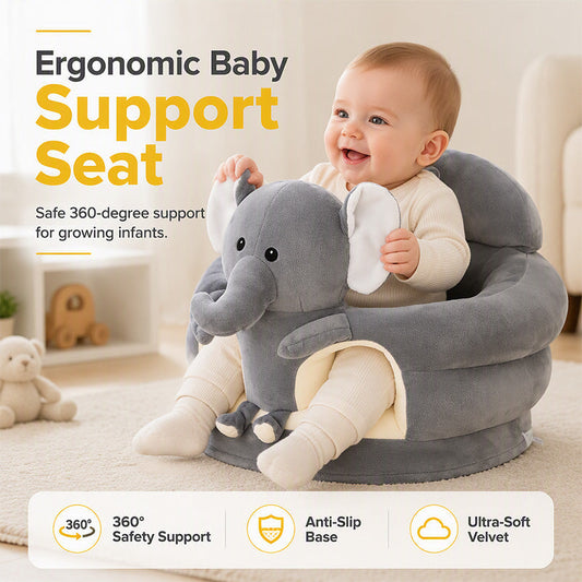 🐻 PROMO FLASH : 50% DE RÉDUCTION ! 🛋️ Canapé Bébé Cartoon Anti-Roulis – Dossier Stable & Peluche Ultra-Douce – Base Antidérapante – Siège de Sol Sécurisé pour Premiers Jeux et Repos 🛡️